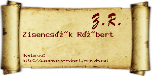 Zisencsák Róbert névjegykártya