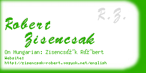 robert zisencsak business card